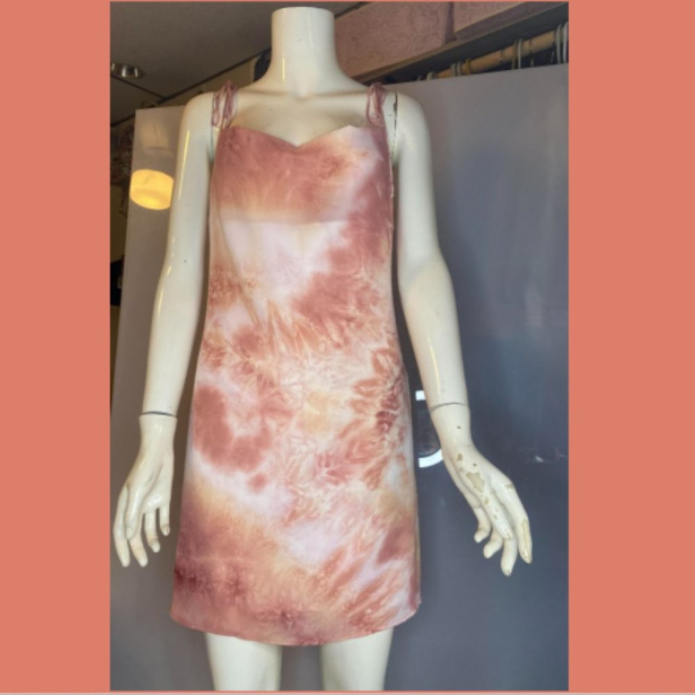Tie-Dye Chiffon Mini Dress